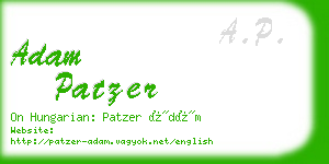 adam patzer business card